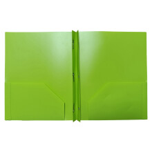 Pochette de rangement double Federra PP Tadpole Clip, pochette plastique pliable, idéale pour le bureau et l'école, verte, avec poches