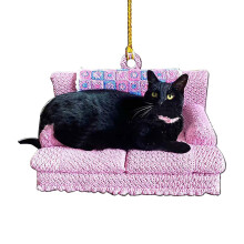 Weihnachtsdeko für Sofa und Auto: Katzenfiguren, Christbaumschmuck