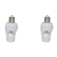 2x E27LED220V schroeffitting LED PIR infrarood bewegingssensor lamp met schakelaar E27