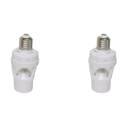 2X E27LED220V Βάση λάμπας με βίδα LED PIR Υπέρυθρη λάμπα αισθητήρα κίνησης με υποδοχή