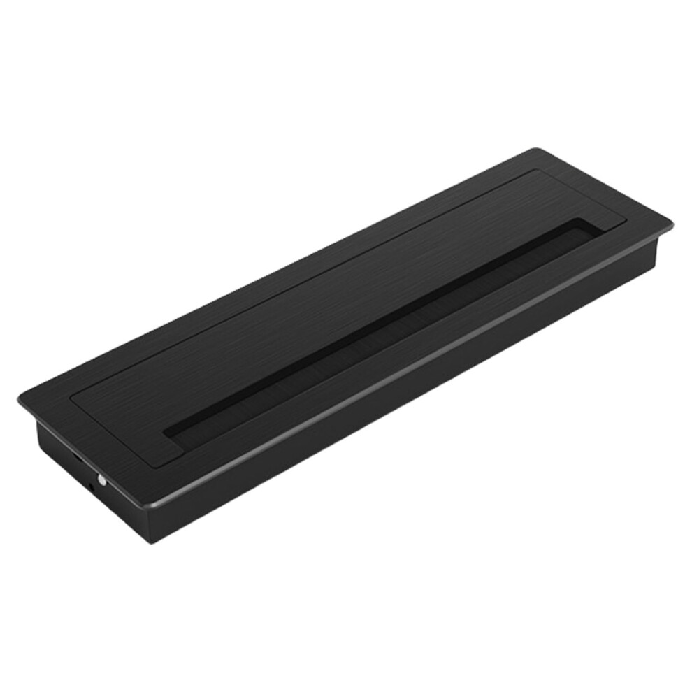 Aluminum Desk Cable Grommet 30 X 9Cm With Brush Â Durable Metal Cable Management Grommet For Office Workstation 9164114980342