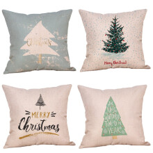 Lmueinov4PC Happy Christmas Cases Linnen Bankkussenhoes Woondecoratie Hoes Buiten het seizoen Uitverkoop Opruiming