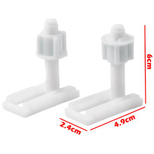 KERISTY2x Toiletbril witte scharnieren complete set bouten schroeven badkamer reparatieset gereedschap
