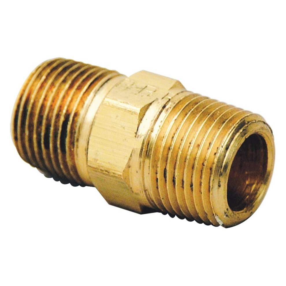 Thrifco Plumbing 9320130 1/2 Inch X 3/8 Inch Brass Hex Nipple 9482828467288
