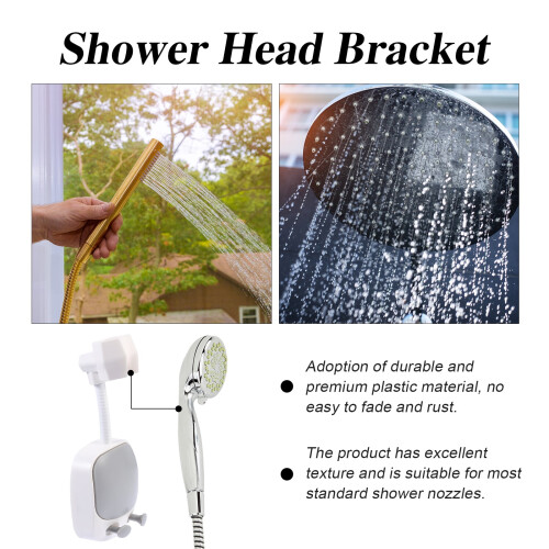 Shower Head Bracket Hand Held Hose Adjustable Base Rod Holder Handheld 360 Degree 2