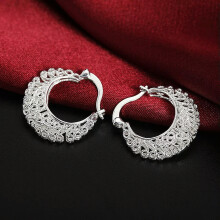 RSAMD925sterling sølv Charms øreringe Elegant retro til kvinder Ædle smykker gaver