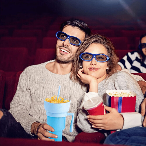 1 τεμάχιο Stadium Tumbler Popcorn Μεγάλο Κύπελλο Σνακ Πολυλειτουργικά Κύπελλα 1000ml Πορτοκαλί 2