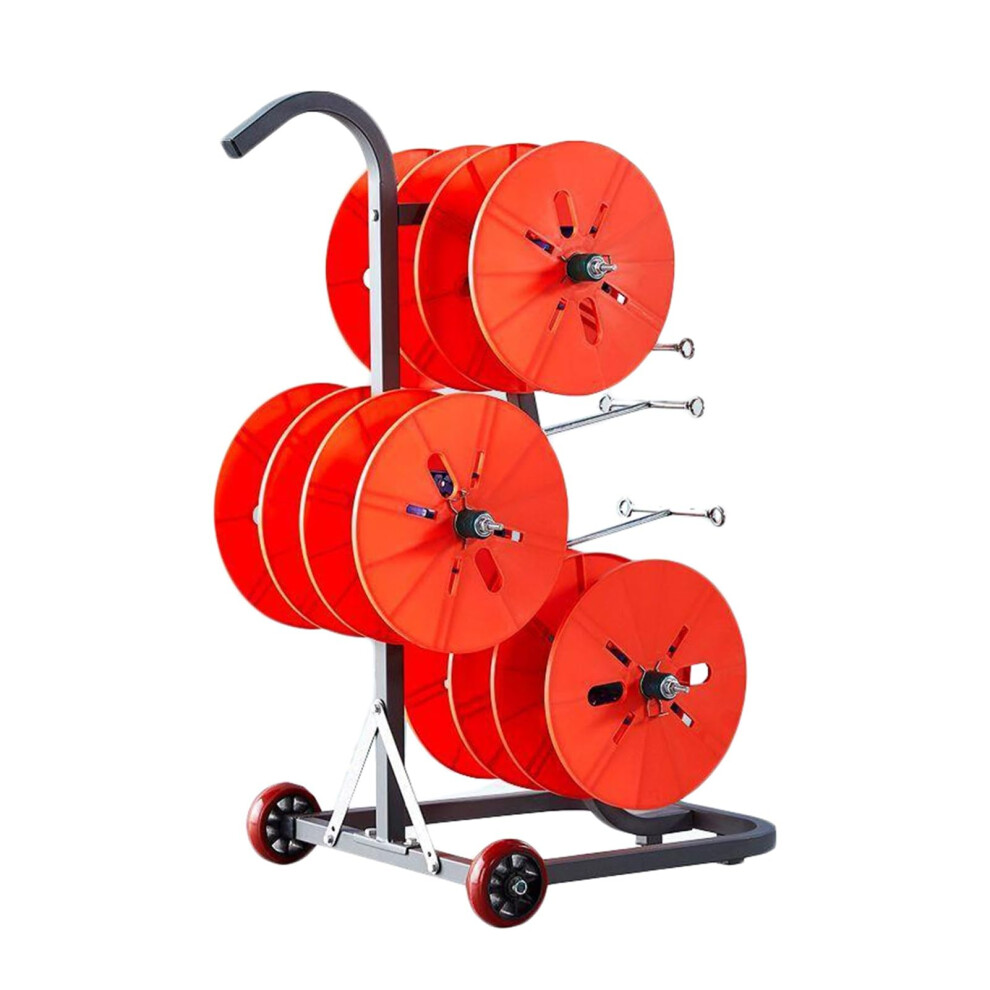 Wire Spool Rack With Wheels, Heavy Duty Multispool Cable Dispenser Stand For Workshop, 330Lbs Capacity 9164114980588