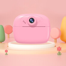 Txmfgh 2,4-Zoll-HD-Kinderkamera mit Dual-Objektiv, Video-, Druck- und langer Akkulaufzeit – Blau/Rosa, Alter 3–12 Jahre