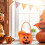 Σετ Stibadium από 3 τσάντες με γλυκά για το Halloween, τσάντα κολοκύθας, κουβάδες με καλάθι, 5