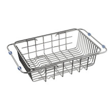 Escurridor de platos ajustable y expandible de acero inoxidable Ycolew. Organizador de estantes para colocar sobre el interior del fregadero.