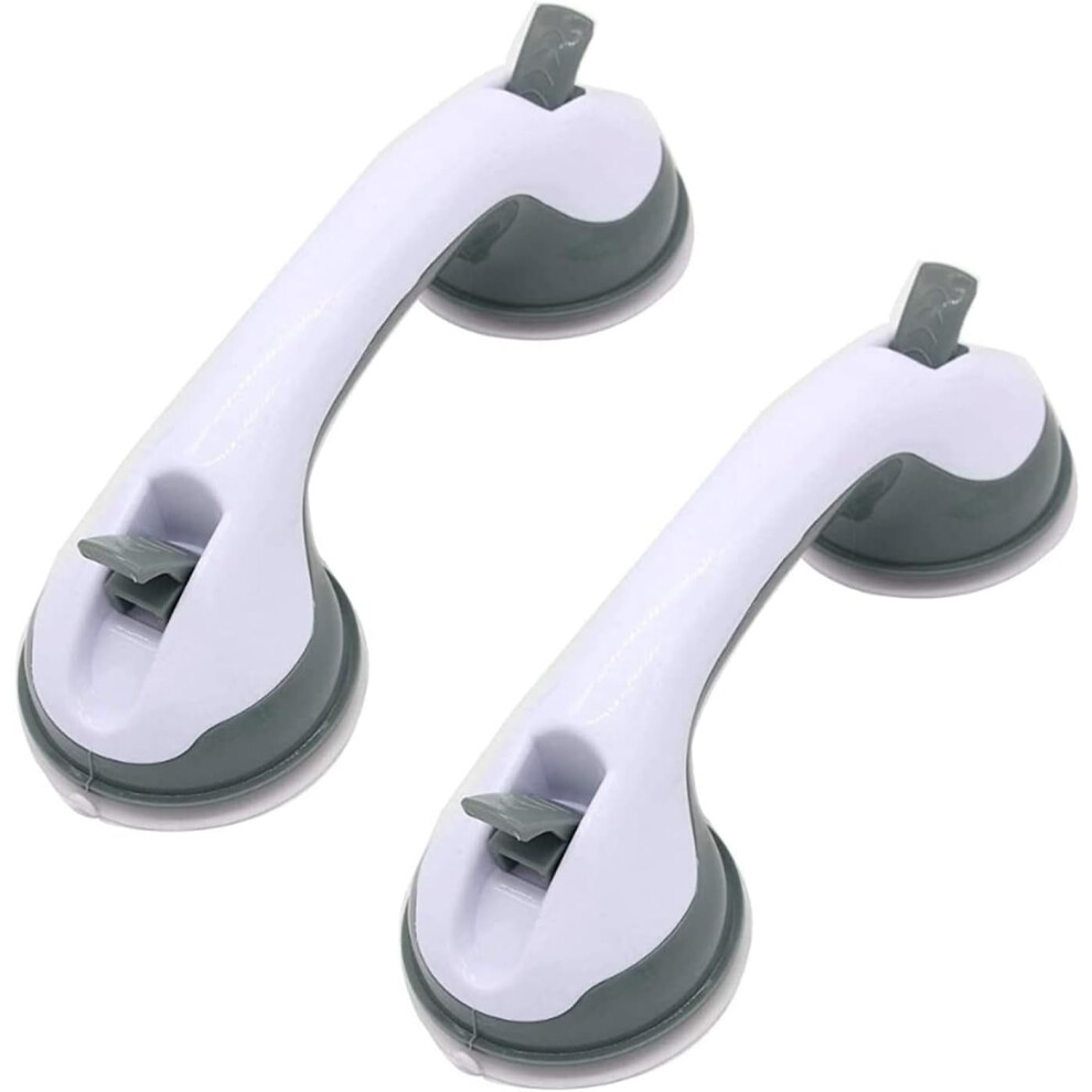 Powerful Suction Grab Handle for Bathroom Shower, Safety Grip Rail for Elderly, Compatible with Glass, Easy Install