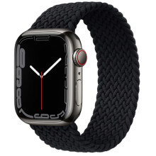 Bekvämt kompatibelt med Apple iWatch-armband 42mm/44mm/45mm/49mm Svart L