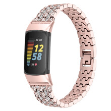 GARENAS kompatibel med Fitbit-Charge5Bands, ersättningsarmband i rostfritt stål, kompatibelt med Charge5Fitness