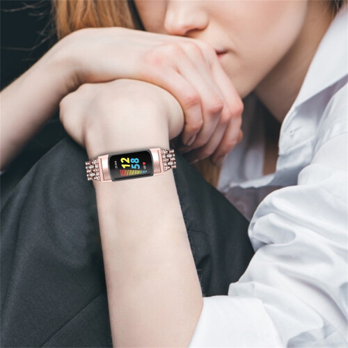 GARENAS για συμβατότητα με Fitbit-Charge5Bands, Μεταλλικό ανταλλακτικό λουράκι καρπού από 1