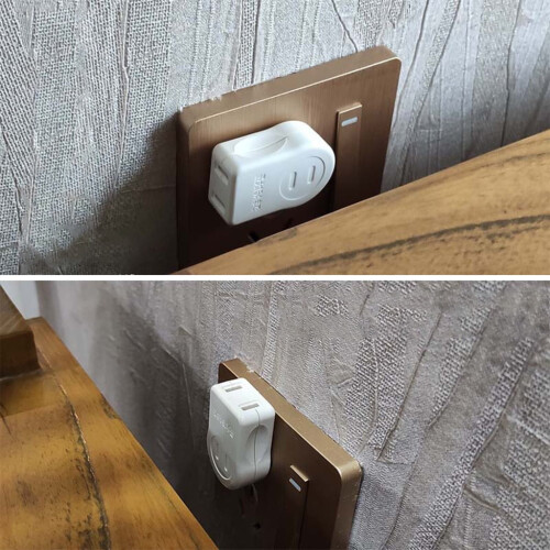 Steckdosenverlängerungsadapter mit 2 Steckdosen, 90-Winkelstecker (nach unten oder rechts) 1