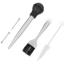 1 Set of Meat Food Injector Kitchen Turkey Baster Grilled Meat Injector Sauce Injector