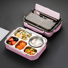 Liquidation ! Boîte à lunch Bocqde 1500 ml à 5 compartiments en acier inoxydable, légère, avec fonction chauffe-soupe et chauffe-eau, idéale