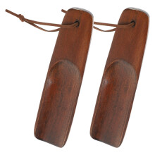2 Pack Wooden Shoehorns with Ankle Protection for Seniors and Pregnant Women Random Color