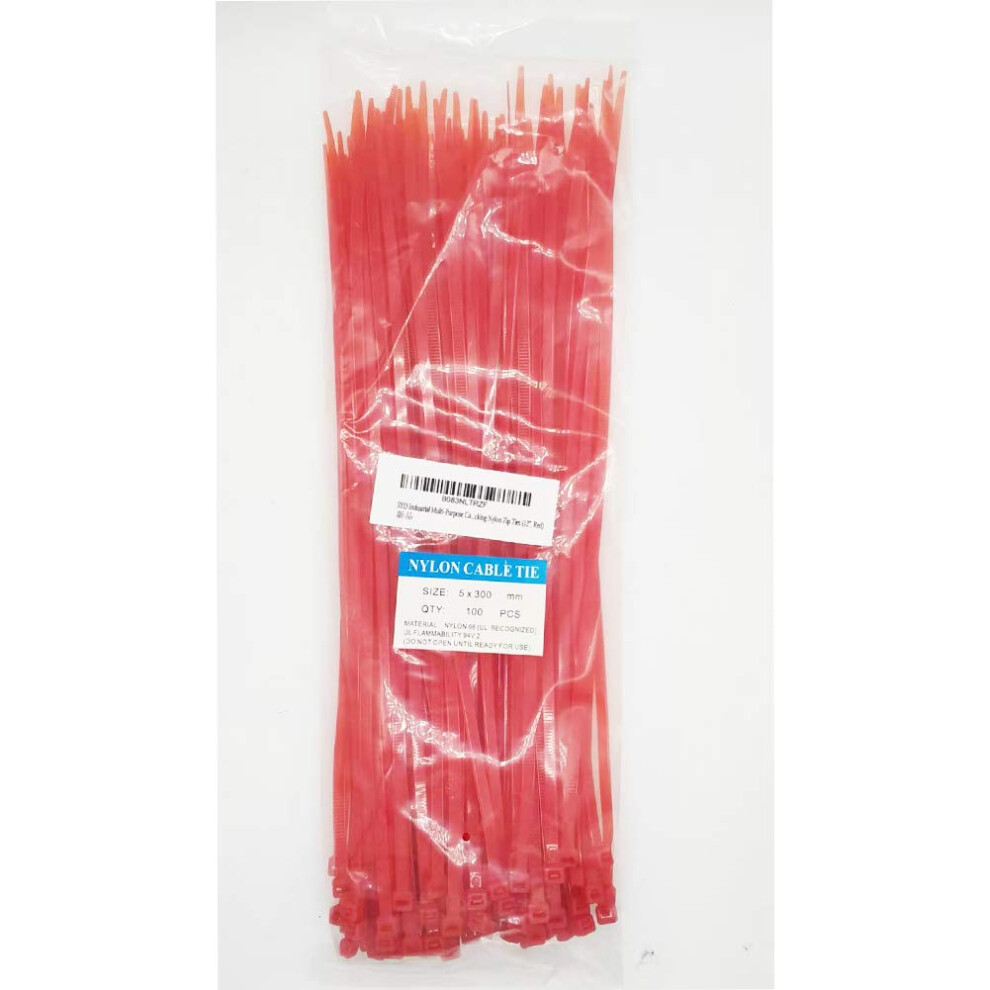 Red 14 Inch Industrial Strength Nylon Zip Ties 1000Pcs Secure Locking Cable Ties Bulk Pack 9164114981691