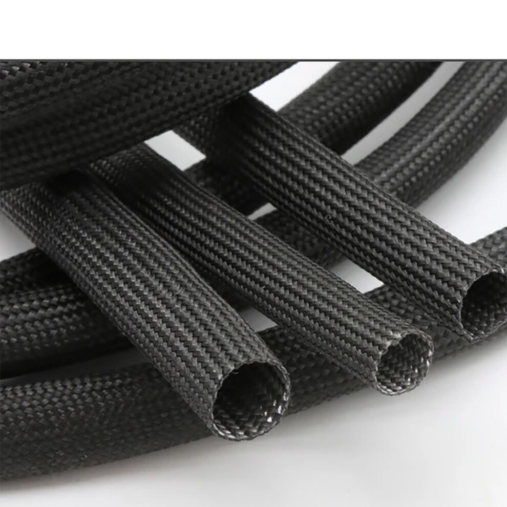 Fiberglass Heat Shield Sleeve 3Mm 10M Temp Wire Protection Flexible Braid Insulation Tube Black 9164114443601