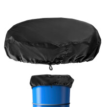 55 Gallon Drum Cover with Drawstring, Waterproof Rain Barrel Lid for Outdoor Water Storage