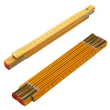 2 reglas plegables de madera portátiles para carpintero: 200 cm/79 pulgadas y 100 cm/39 pulgadas.