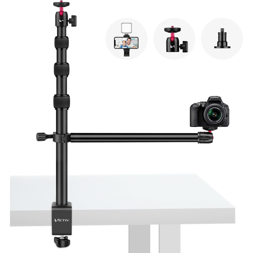 Victiv 14.5"-41.3" Adjustable Overhead Phone Mount, Aluminum Camera Mount 760329038244