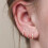 Orecchino da donna con strass, mini piercing semplice a cerchio per lobo, trago e orecchie. 5