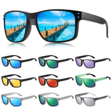 Lunettes de soleil polarisées TR90Sports, conduite, pêche, protection UV400, gris-bleu-argent miroir