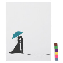 Wedding Decorations Fingerprint Tree Canvas, DIY Signature Guestbook with Christmas Tree Decor Fingerprint Art Canvas Durable Chemical Fiber Canvas