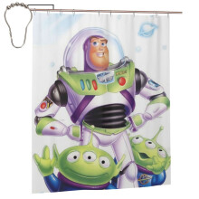 Sprchový závěs Toy Story 72x72 palců - Voděodolný, odolný proti plísním, zatemňovací závěs s patchworkovým uměleckým potiskem, jedna