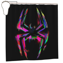 Sprchový závěs Into the Spider-Verse 60x72 palců, zatemňovací, voděodolný, odolný proti plísním, soukromí, patchworkový umělecký tisk,