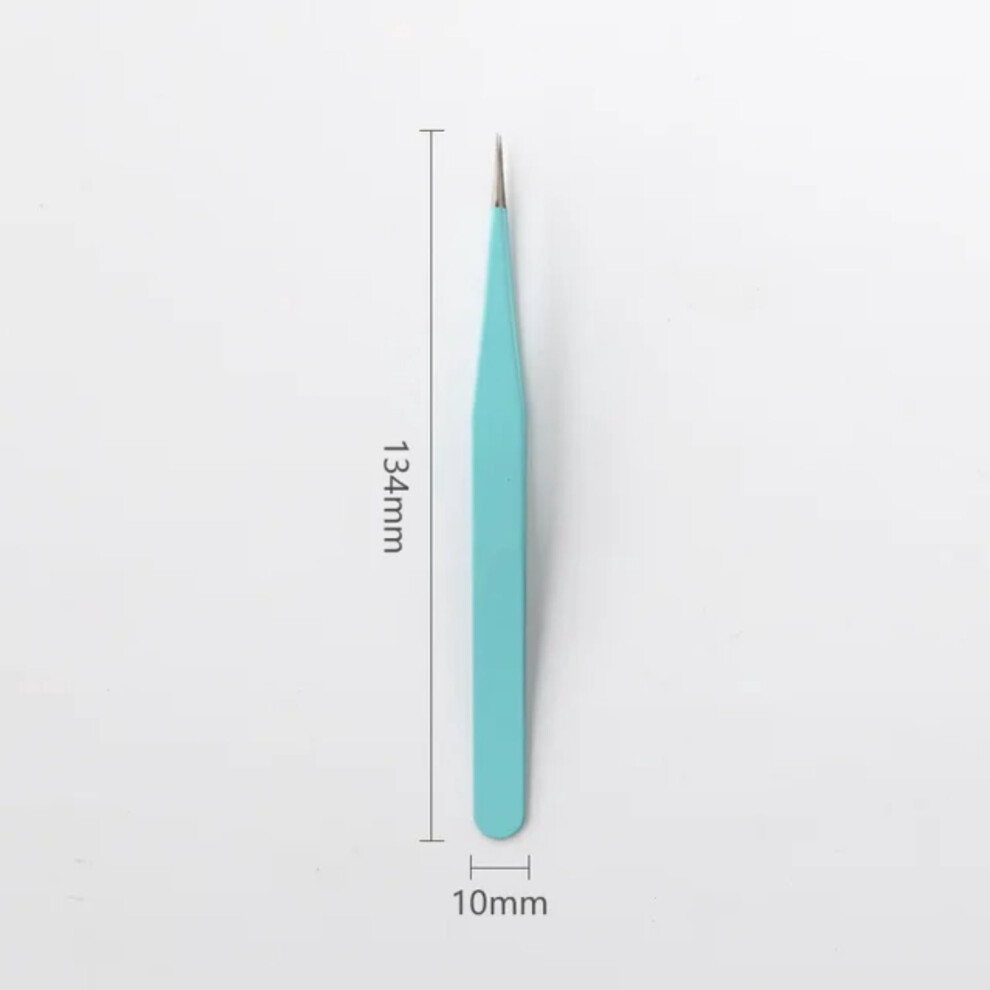 DEKAXID Candy Color Straight Curved Nipper Stainless Steel Tweezers Nail Art Decoration Tools Sequins Beads Rhinestones Picker