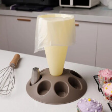 Piping Bag Stand Bag Holder Icing Bag Holder With 8 Slots Nozzles Holder Piping Bag Holder Stand For Filling Baking Accessories.