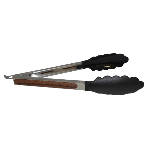 Λαβίδα από ανοξείδωτο ατσάλι Imusa9" με λαβή Woodlook