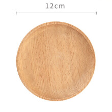 Assiette à dessert ronde en bois massif, plateau en bois, assiette à fruits secs