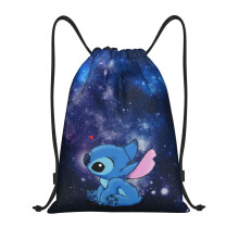 Stitch Classic Stahovací taška, Skládací, Sportovní, Fitness, Taška se stahovací šňůrkou, Unisex, Cestovní taška na plážové sporty,