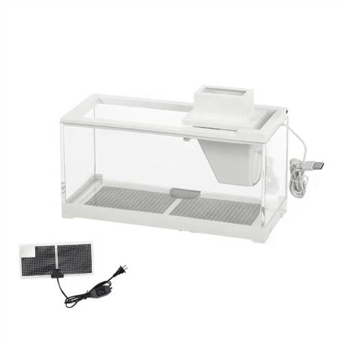 Mini aquarium avec éclairage intérieur, décoration de bureau miniature pour petits espaces. 1