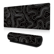 Alfombrilla de ratón de escritorio con diseño abstracto de ondas
