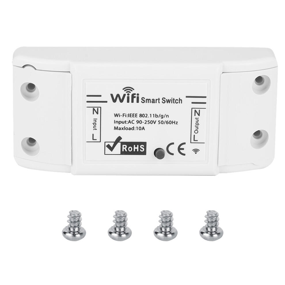 Smart Wifi Switch Voice Activated Compatible With Alexa Google Home Remote App Control Timer And Countdown Functions Works With Most Household 9138057284287