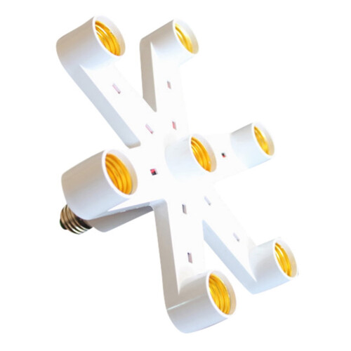Clearance! Lssam7-in-1LED Splitter E27Socket Base Converter Holder Light-Bulb Adapter compatible with kitchen, dining & bar 1