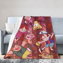 Gravity Falls -hotellihuopa, anime-huopa sängylle, sohvahuopa, erittäin pehmeä fleecehuopa makuuhuoneen olohuoneeseen, 60 x 50 tuumaa