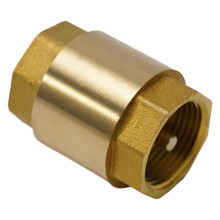 Válvula de retención en línea Dn20 de 3/4" NPT, de latón, con resorte, 200 psi.