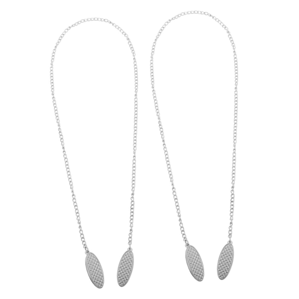 2pcs Zinc Alloy Baby Bib Clips Chain for Feeding Stroller Use, Durable Universal Napkin Holder