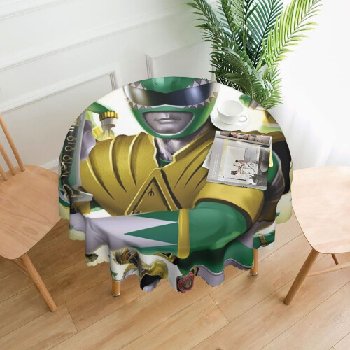 Power Rangers 60" Στρογγυλό Τραπεζομάντιλο, Αδιάβροχο & Σκουπιζόμενο, Αντιρυτιδικό για 2