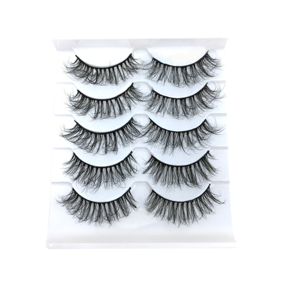 False Eyelashes Lashes Pack 10 Pairs 8D Dramatic Eyelashes Wispy Eye Style Volume Eye Lashes Multipack