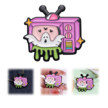 Halloween Decors Rose TV Set Brooch Lapel Badges For Girls And Boys