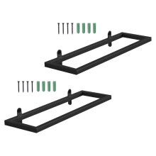 2 Pcs Wall Mounted Wine Rack Liquor Holder Display Shelf Cabinet Storage Iron Art Hanging