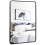 24" x 36" Black Metal Framed Bathroom Mirror Rectangular Wall Mount Mirror 1